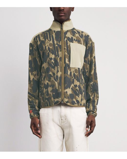 Malbon Green Tour Divot Sherpa Jacket for men