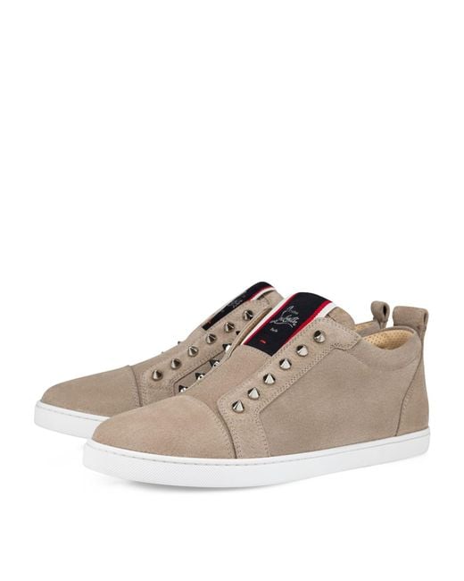 Christian Louboutin Brown F.a.v Fique A Vontade Leather Sneakers for men