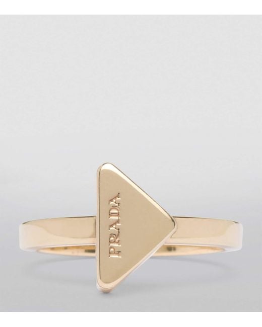 Prada Metallic Triangle Ring