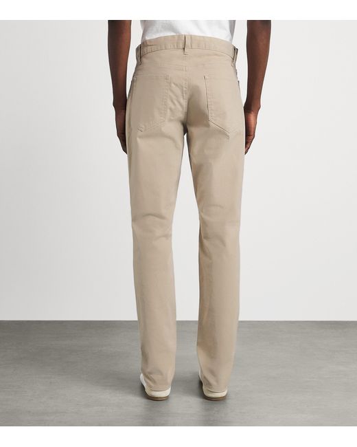 Vince Natural Stretch-Cotton Twill Dylan Trousers for men