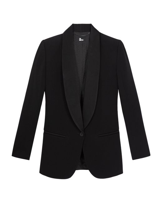The Kooples Black Crepe Tailored Jacket