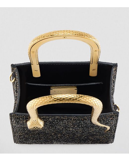 BVLGARI Mini Embellished Serpentine Tote Bag in Black Lyst UK