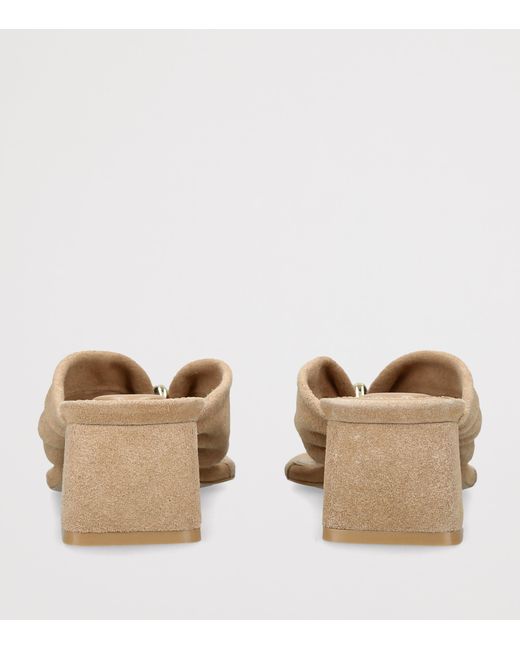 Jonathan Simkhai Natural Suede Stella Heeled Mules 50