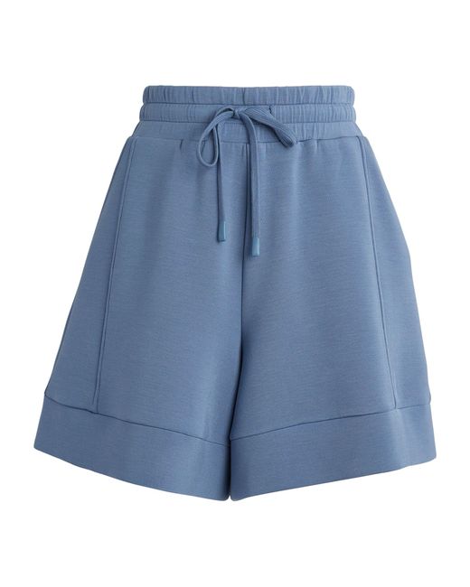 Varley Blue High-rise Alder Shorts