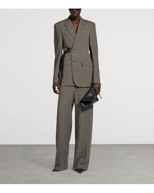 Balenciaga Gray Wrap Blazer