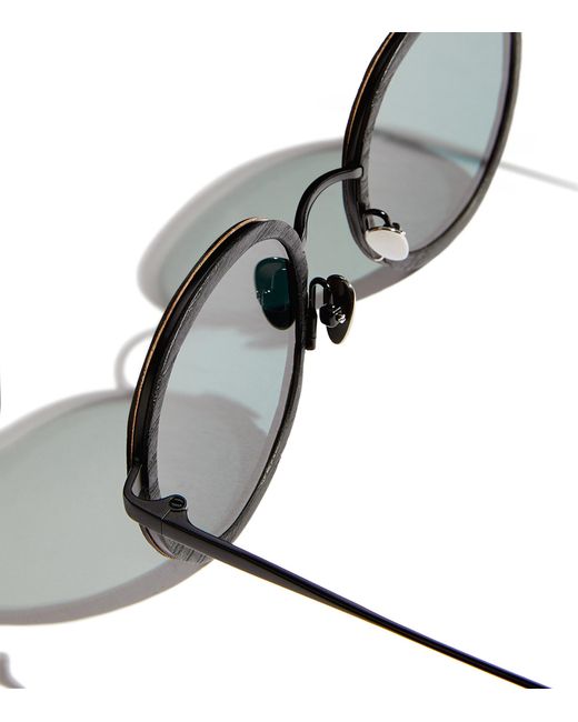 Vilebrequin Black Victoire Round Sunglasses for men