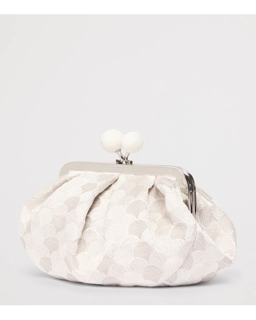 Weekend by Maxmara Natural Woven Jacquard Pasticcino Clutch Bag