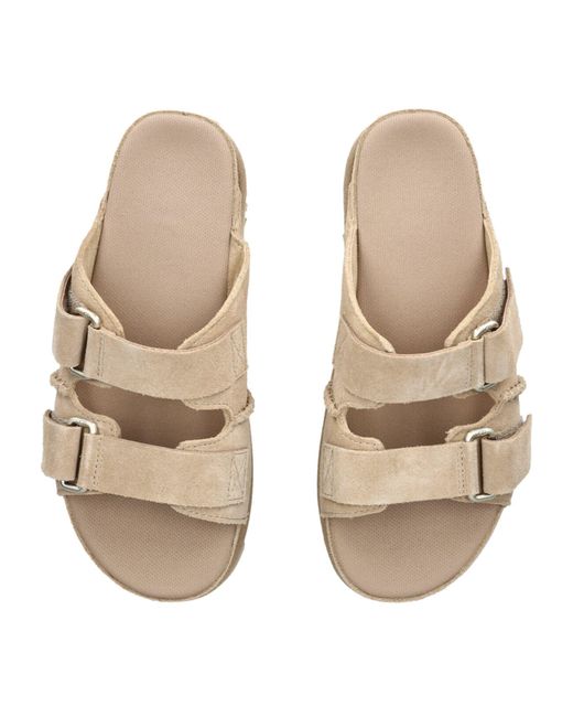 Ugg Natural Suede Goldenstar Slide Sandals