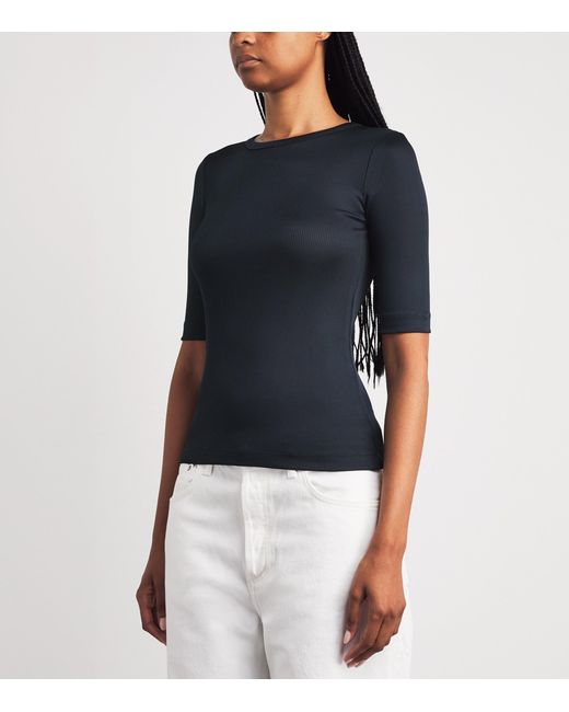 Agolde Blue Ribbed Saige T-Shirt
