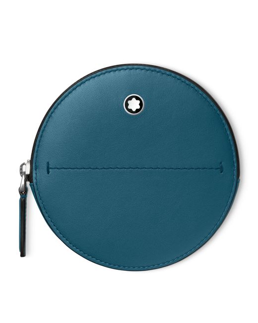 Montblanc Blue Leather Meisterstück Selection Soft Round Case for men