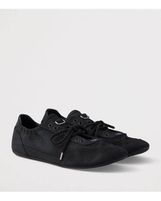 Prada Black Canvas Collapse Sneakers for men