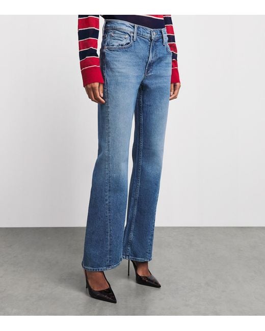 Mother Blue The Bookie Twist Skimp Bootcut Jeans