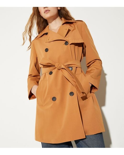 MAX&Co. Brown Double-Breasted Trench Coat