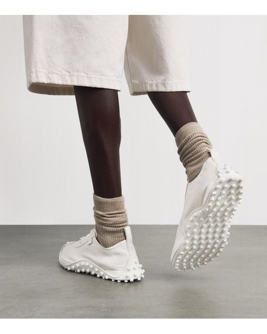 AMI White Leather Mirage Sneakers for men