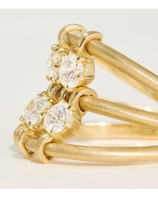 Jade Trau Metallic And Diamond Penelope Ring