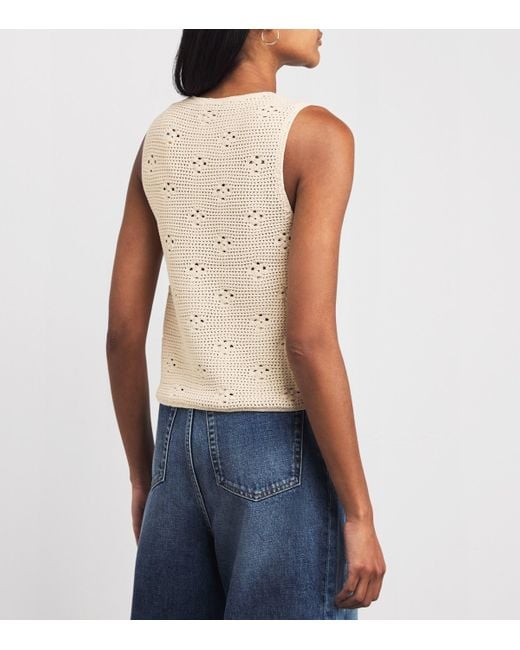 Sandro Natural Crochet Cardigan