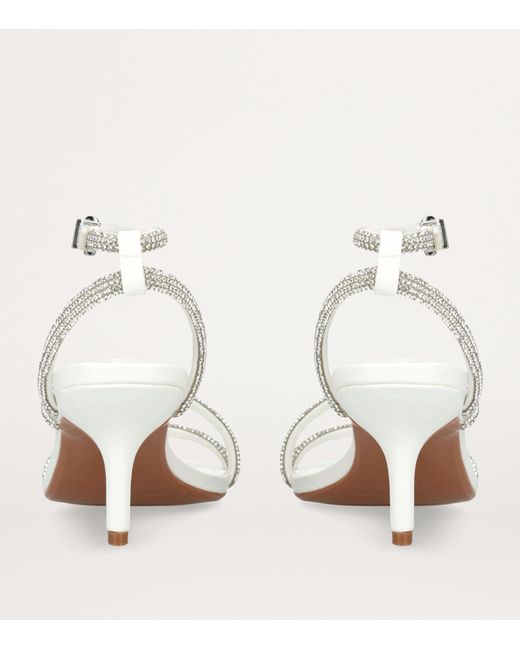 Carvela Kurt Geiger White Embellished Paparazzi Heeled Sandals