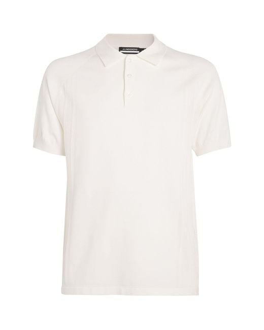 J.Lindeberg White Short-sleeve Martines Polo Shirt for men