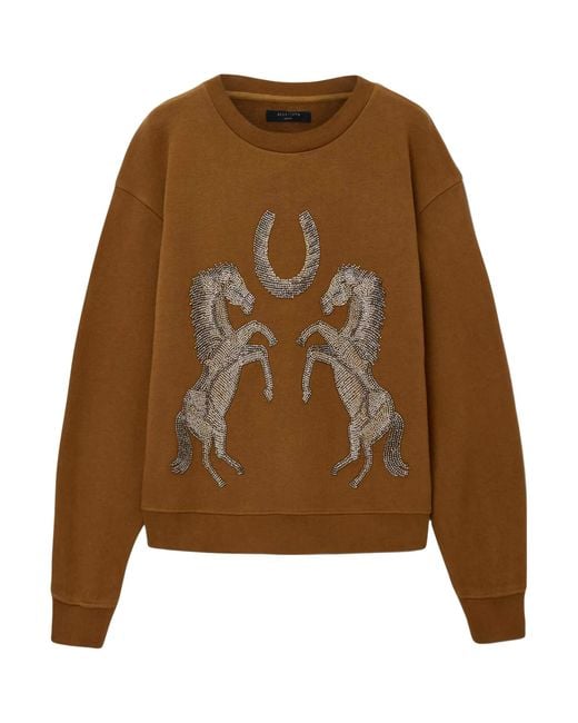 AllSaints Brown Cotton Luck Pippa Sweatshirt