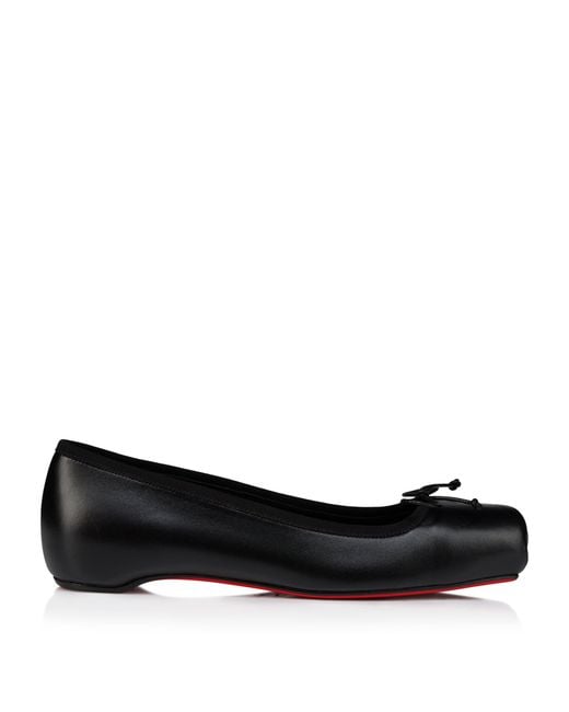 Christian Louboutin Black Cassia Nodo Leather Ballet Flats