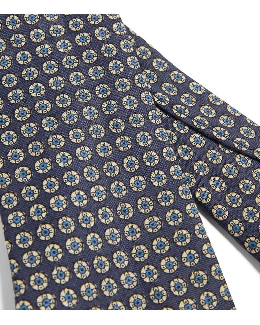 Polo Ralph Lauren Blue Linen Vintage-dot Tie for men