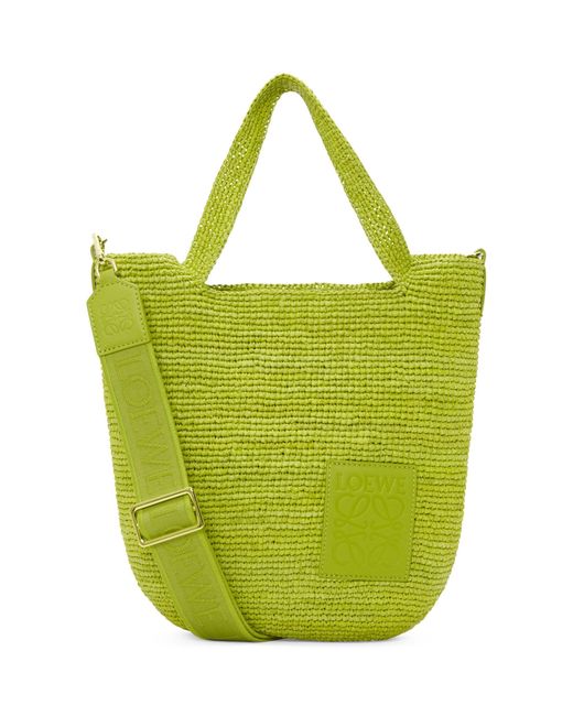 Loewe Green X Paula's Ibiza Mini Slit Tote Bag