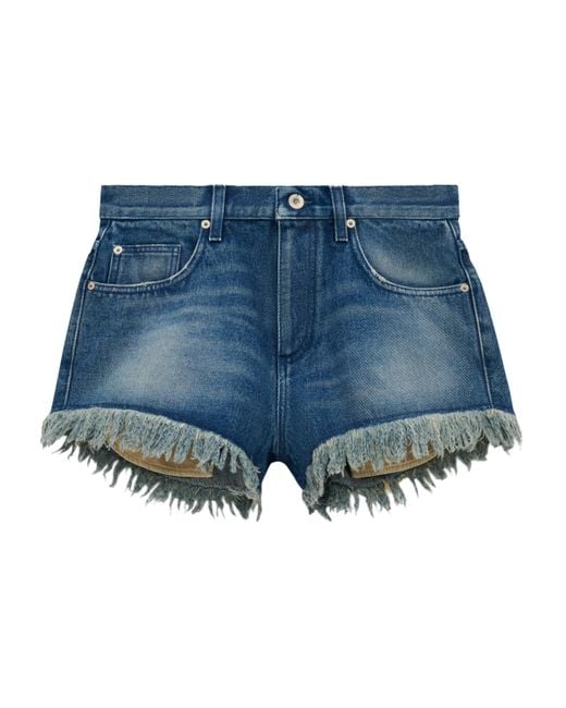 Loewe Blue X Paula's Ibiza Denim Anagram Shorts