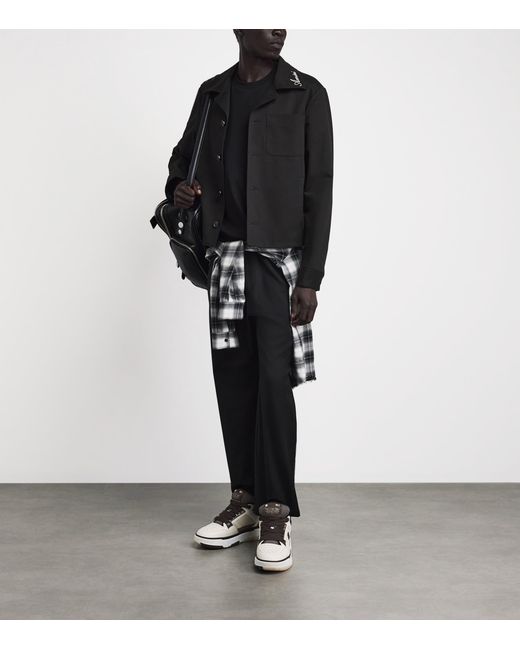 Amiri Black Cotton Script Shacket for men