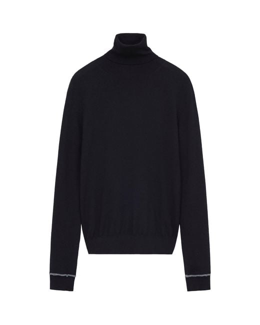 Loewe Blue Wool Turtleneck Sweater