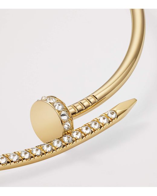 Cartier Metallic Small And Diamond Juste Un Clou Torque Necklace
