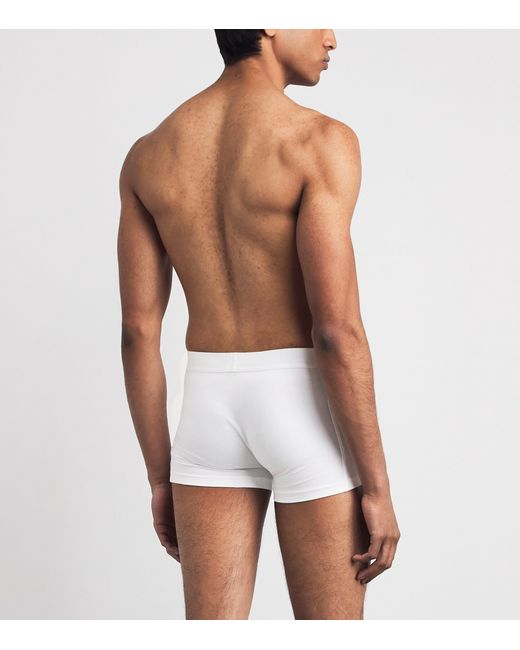 Boss White Organic Cotton Stretch Boxers for men
