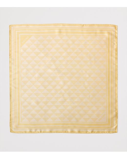 Prada Natural Silk Triangle Scarf