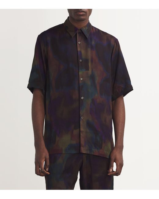 Dries Van Noten Black Printed Classen Shirt for men