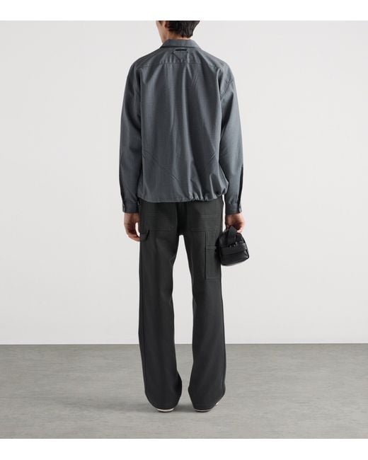 Prada Black Cotton Straight-Leg Triangle Jeans for men