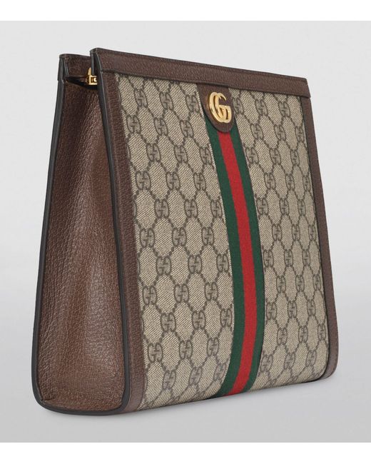 Gucci Natural Canvas Ophidia Gg Clutch Bag