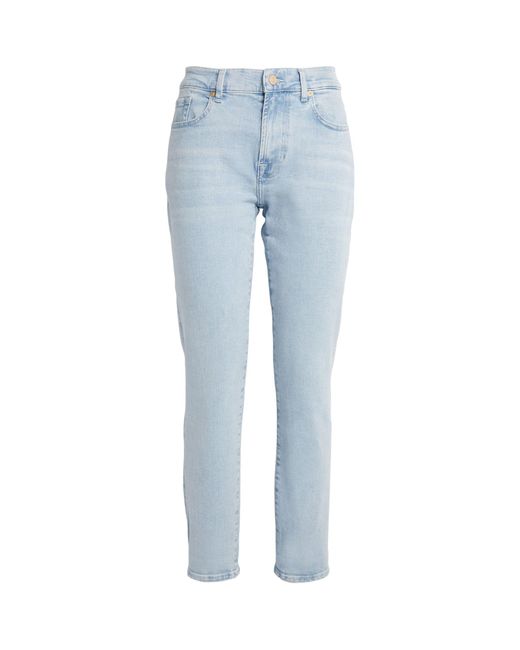 7 For All Mankind Blue Relaxed Skinny Slim Illusion Jeans