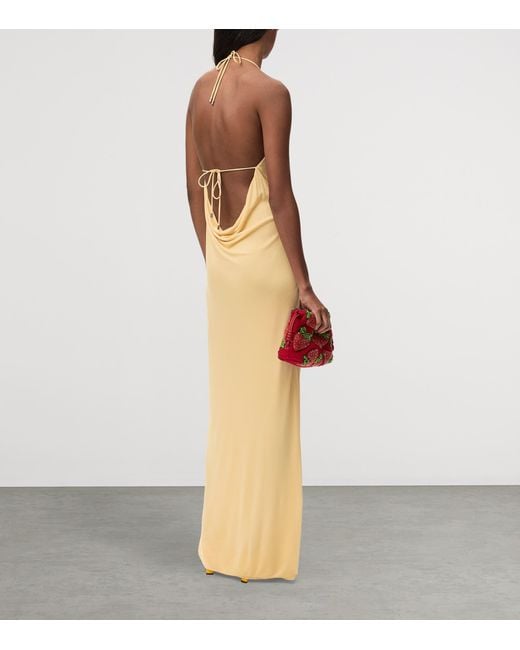 Loewe Metallic X Paula's Ibiza Crepe Jersey Maxi Dress