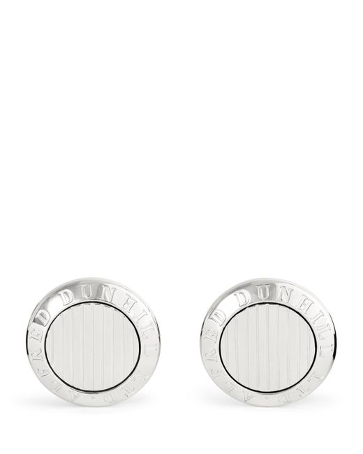 Dunhill Metallic Sterling Ad Coin Cufflinks for men