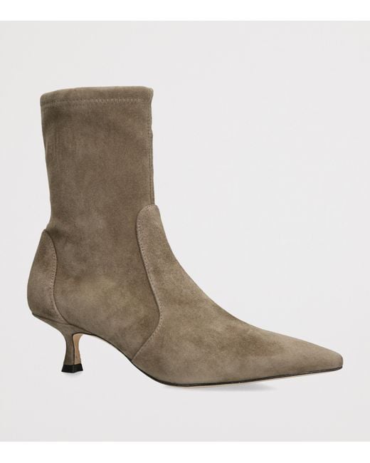 Stuart Weitzman Brown Suede Naomi Ankle Boots 50