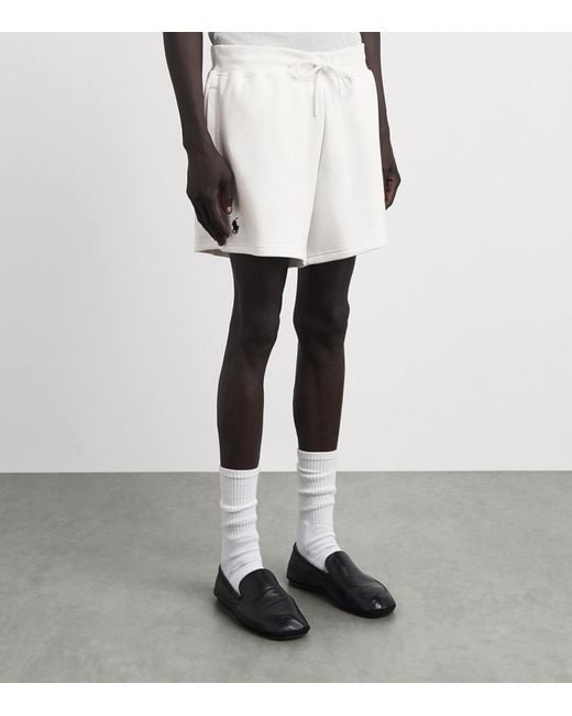 Ralph Lauren White X Wimbledon Fleece Shorts for men