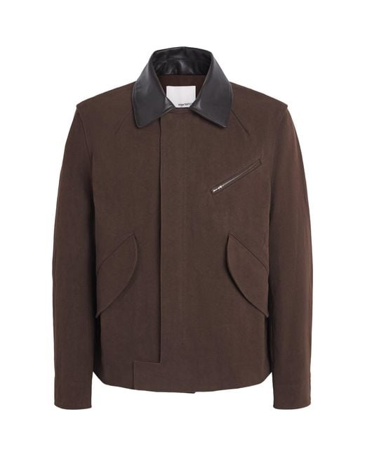 SAGE NATION Brown Canvas Painter Jacket for men