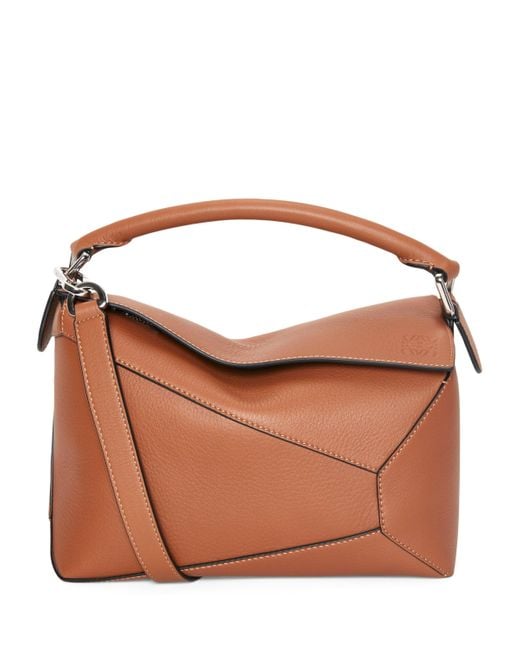 Loewe Brown Luxury Puzzle Bag In Classic Calfskin For