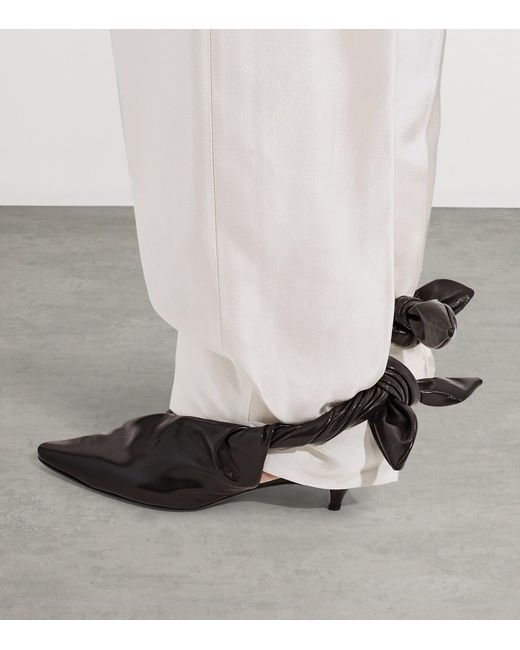 Bottega Veneta Brown Leather Slingback Vesta Pumps 40