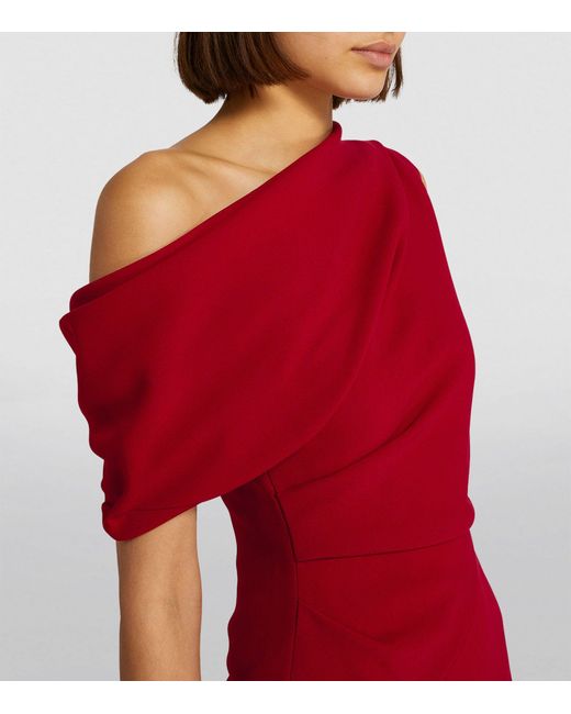 Roksanda Red One-shoulder Maite Midi Dress