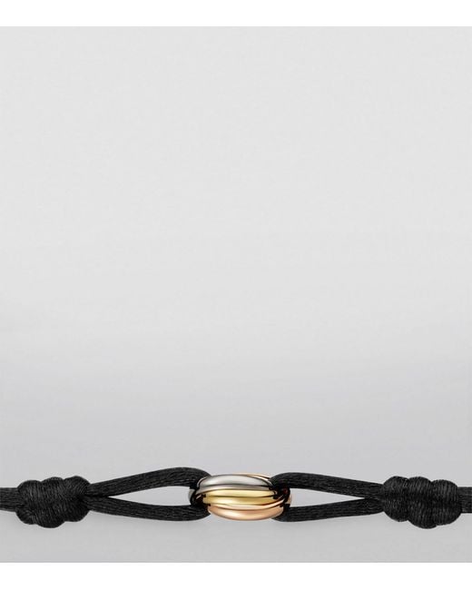 Cartier Black White, Yellow And Rose Gold Trinity Bracelet
