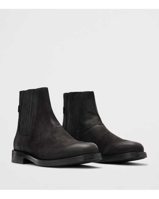 AllSaints Black Leather Bloom Chelsea Boots