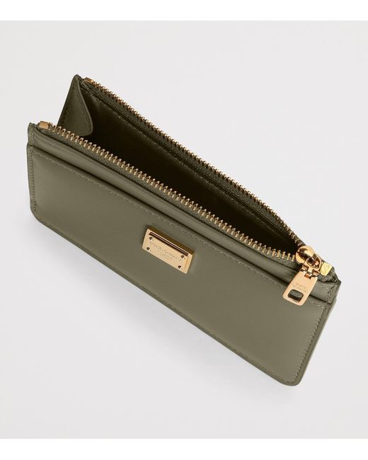 Dolce & Gabbana Green Plongé Calfskin Card Holder