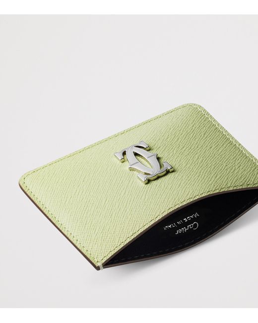 Cartier Green Leather C De Card Holder