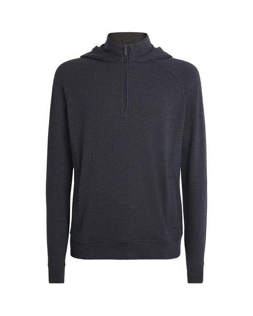 Kjus Blue Inverness Quarter-Zip Hoodie for men