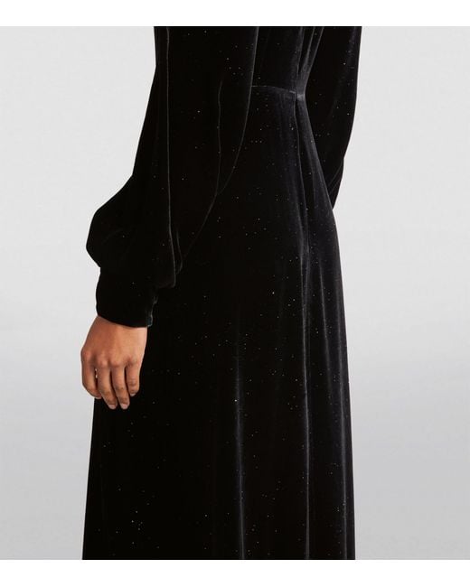 The Vampire's Wife Black Velvet-silk The Villanelle Midi Dress